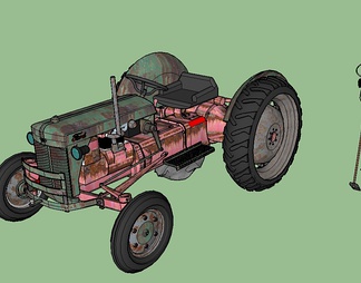 乡村拖拉机su免费模型下载(1)