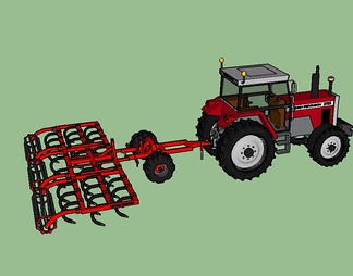 乡村拖拉机su免费模型下载(1)