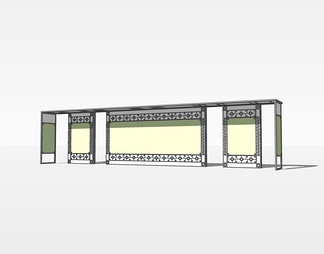 公交车站su免费模型下载(1)