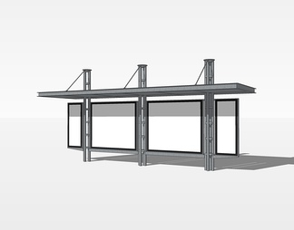 公交车站su免费模型下载(1)