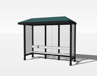 公交车站su免费模型下载(1)
