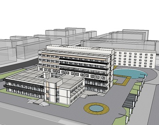 大型医院su免费模型下载(1)