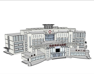 门诊医院su免费模型下载(1)