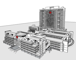 大型医院su免费模型下载(1)
