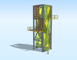 景观台(塔)su免费模型下载(1)