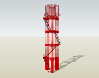 景观台(塔)su免费模型下载(1)