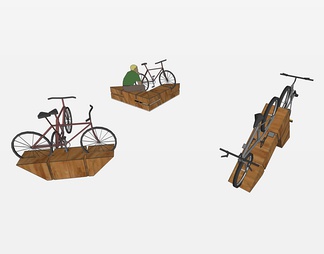 自行车架su免费模型下载