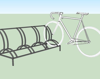 自行车架su免费模型下载