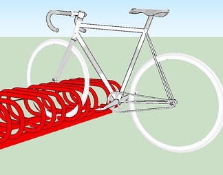 自行车架su免费模型下载