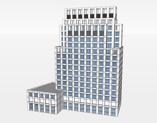 综合商业高层su免费模型下载(1)