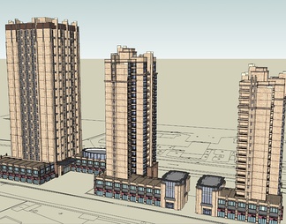 住宅公寓商业su免费模型下载(1)