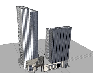 商业办公楼su免费模型下载(1)