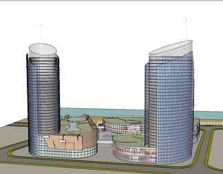 商业综合高层su免费模型下载(1)