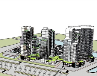 商业综合体su免费模型下载(1)