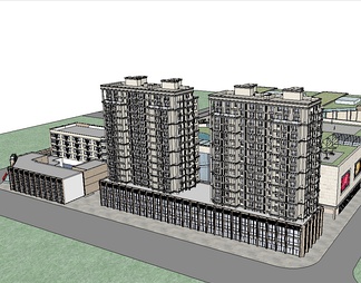 商业综合体su免费模型下载(1)