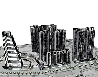 商业综合体su免费模型下载(1)
