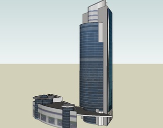 商业综合楼su免费模型下载(1)