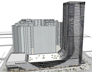 商业综合高层su免费模型下载(1)