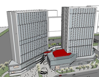 综合商业高层su免费模型下载(1)