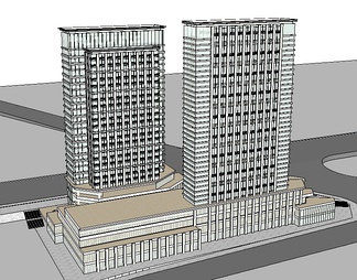 综合商业高层su免费模型下载(1)