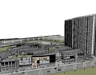 商业综合体su免费模型下载(1)