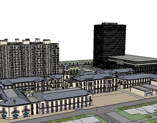 商业综合体su免费模型下载(1)