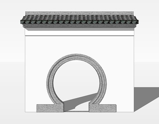 月洞门su免费模型下载(1)