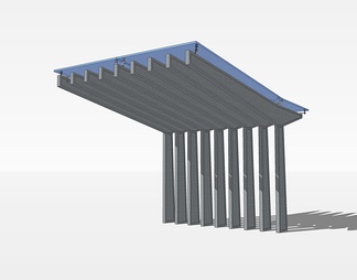 遮阳棚雨棚su免费模型下载(1)