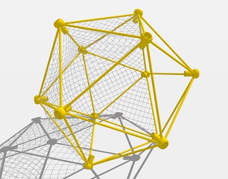 网状攀爬游乐设施su免费模型下载(1)