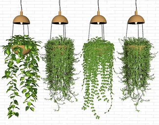 吊篮绿植组合su免费模型下载(1)