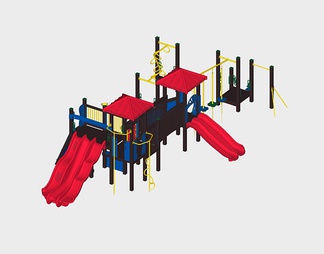 儿童滑滑梯su免费模型下载(1)