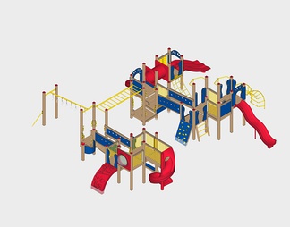儿童滑滑梯su免费模型下载(1)