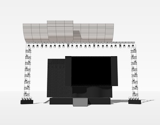 室外舞台su免费模型下载(1)