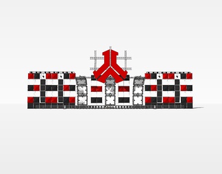室外舞台su免费模型下载(1)