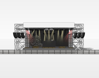 室外舞台su免费模型下载(1)