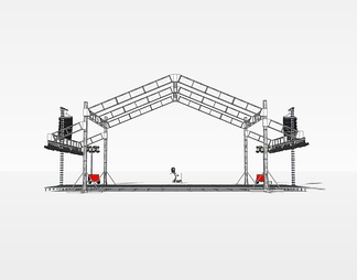 室外舞台su免费模型下载(1)