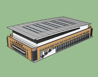 学校体育馆su免费模型下载