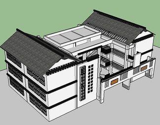 教学楼su免费模型下载