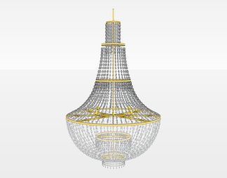 大型水晶吊灯su免费模型下载(1)