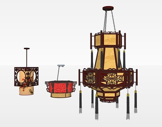 吊灯su免费模型下载(1)