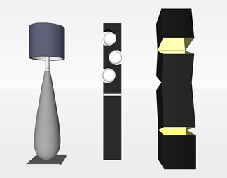 艺术落地灯su免费模型下载(1)