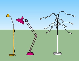 落地灯su免费模型下载(1)