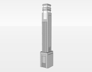 石材户外灯su免费模型下载(1)