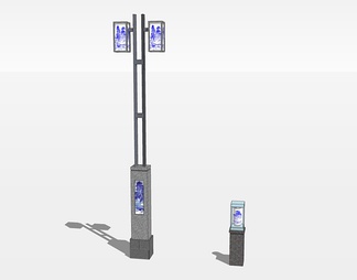 户外灯具su免费模型下载(1)