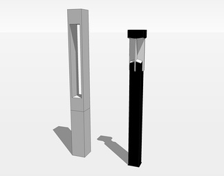 户外灯具su免费模型下载