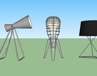 台灯su免费模型下载(1)