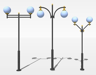 景观路灯su免费模型下载(1)