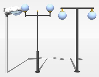 景观路灯su免费模型下载(1)