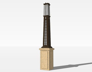 景观灯柱su免费模型下载(1)