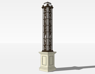 景观灯柱su免费模型下载(1)